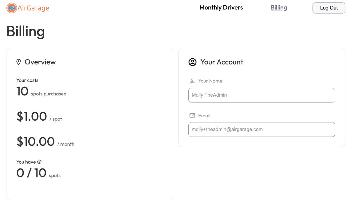 How do I request more seats for my Tenant/Employer account? AirGarage